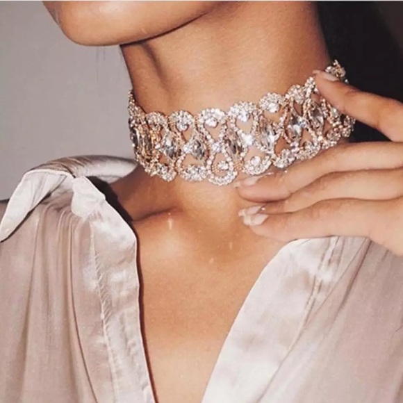 New! Rhinestone Choker Neckla… - Picture 4 of 14